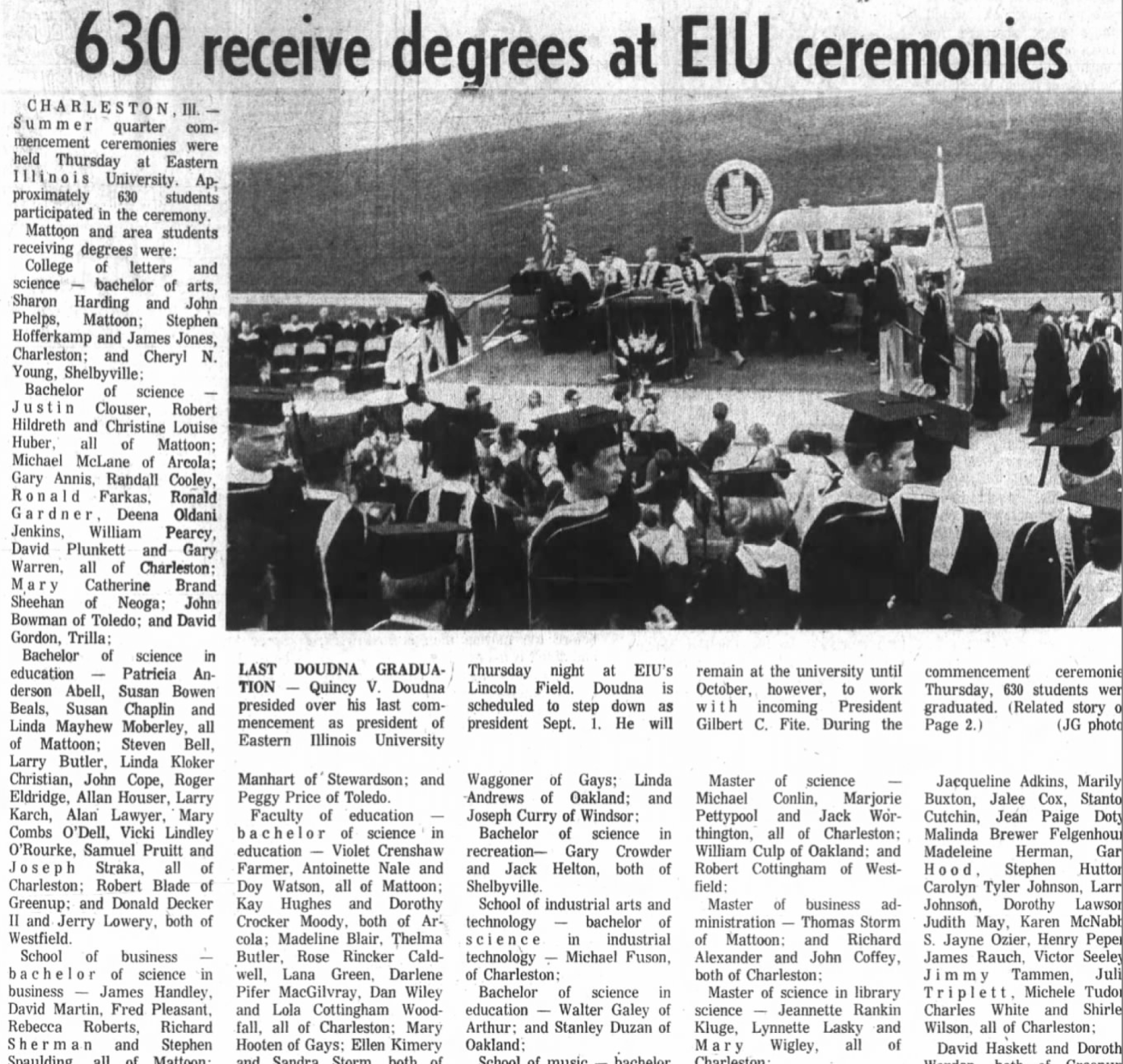 630 receive degrees at EIU ceremonies